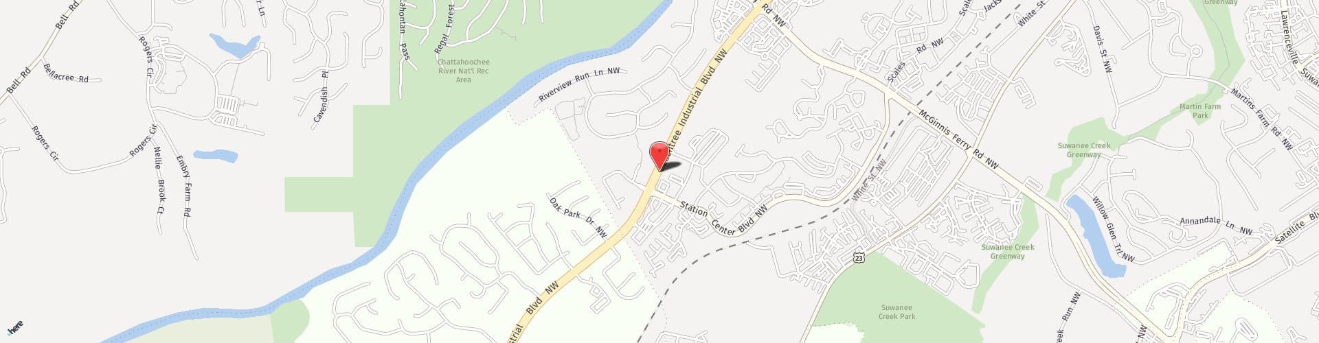 Location Map: 1300 Peachtree Industrial Blvd. Suwanee, GA 30024