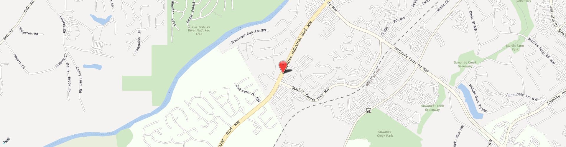 Location Map: 1300 Peachtree Industrial Blvd. Suwanee, GA 30024